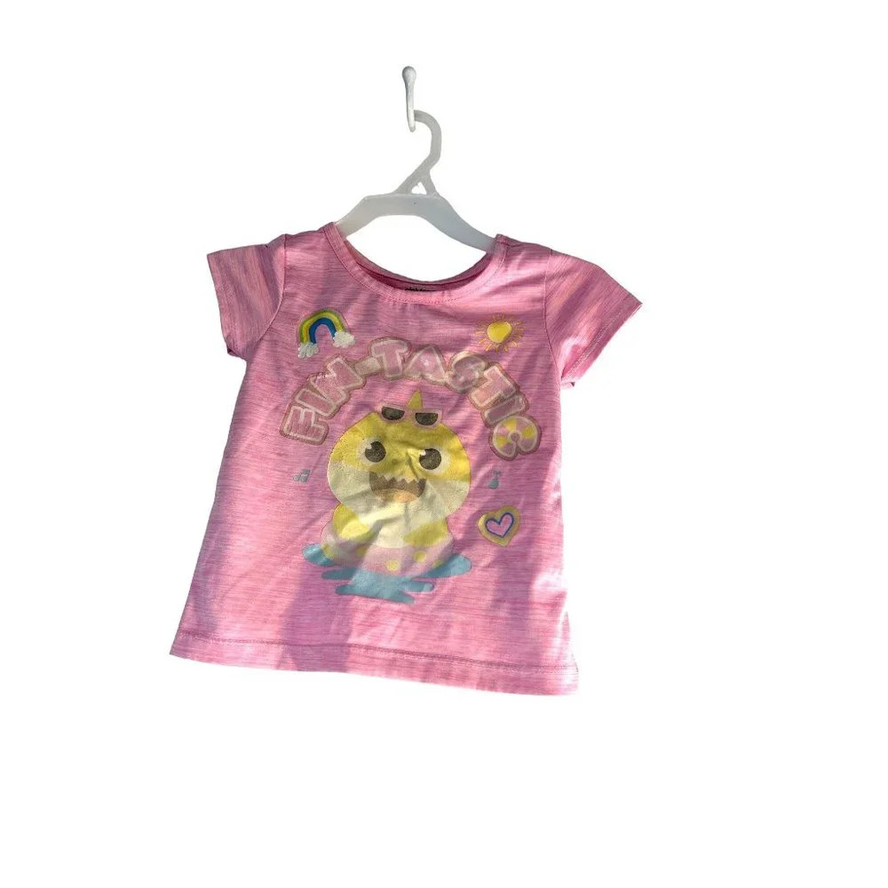 Pinkfong Toddler Girls Graphic Short Sleeve Tee Pink Multi Size 3T